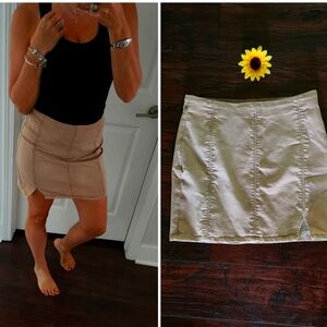 FREE PEOPLE TAN A-LINE SKIRT ✨️